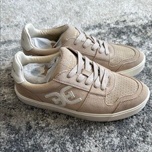 Sam Edelman Tan Suede Sneakers